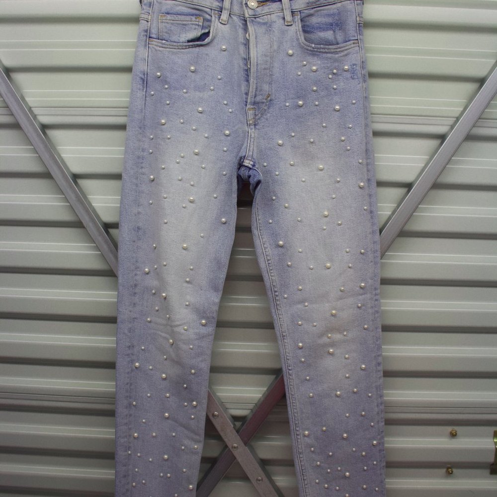 H&M High Waist Pearl Jeans